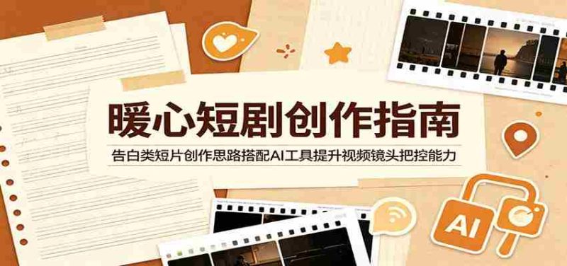 暖心短剧创作指南:告白类短片创作思路搭配AI工具提升视频镜头把控能力-有道网创