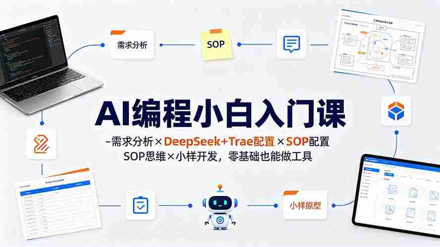 （19539期）AI编程小白入门课-需求分析×DeepSeek+Trae配置×SOP思维×小样开发，零基础也能做工具-有道网创