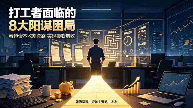 (19448期)付费文章:打工者面临的8大阳谋困局,看透资本收割套路实现攒钱增收-有道网创