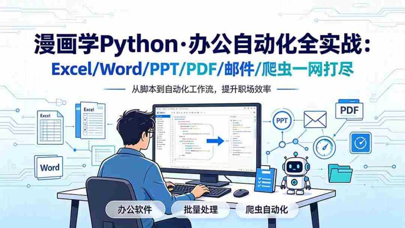 (19270期)漫画学Python·办公自动化全实战:Excel/Word/PPT/PDF/邮件/爬虫一网打尽-有道网创