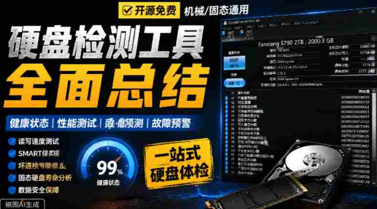 Github宝藏应用!专业磁盘硬盘健康信息检测工具,支持硬盘健康度、通电时间和次数等,CrystalDiskInfo-有道网创