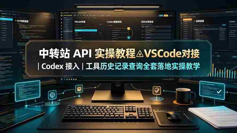 (19520期)中转站 API 实操教程△VSCode 对接|Codex 接入|工具历史记录查询全套落地实操教学-有道网创
