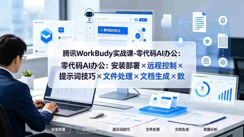 (19325期)腾讯WorkBuddy实战课-零代码AI办公:安装部署×远程控制×提示词技巧×文件处理×文档生成×数据分析-有道网创