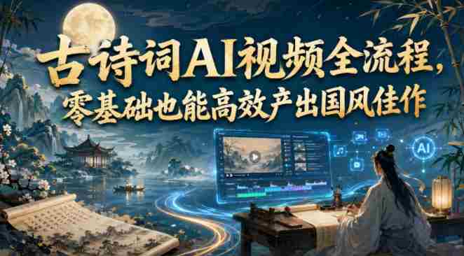 古诗词AI视频全流程,零基础也能高效产出国风佳作-有道网创
