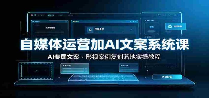 自媒体运营加AI文案系统课::AI专属文案,影视案例复刻落地实操教程-有道网创