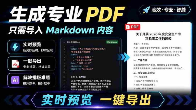 (19224期)只需导入 Markdown 内容,实时预览一键导出专业 PDF!轻松解决AI生成内容排版问题 Presto-有道网创