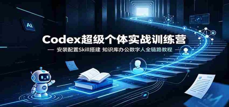 Codex超级个体实战训练营:安装配置Skill搭建,知识库办公数字人全链路教程-有道网创