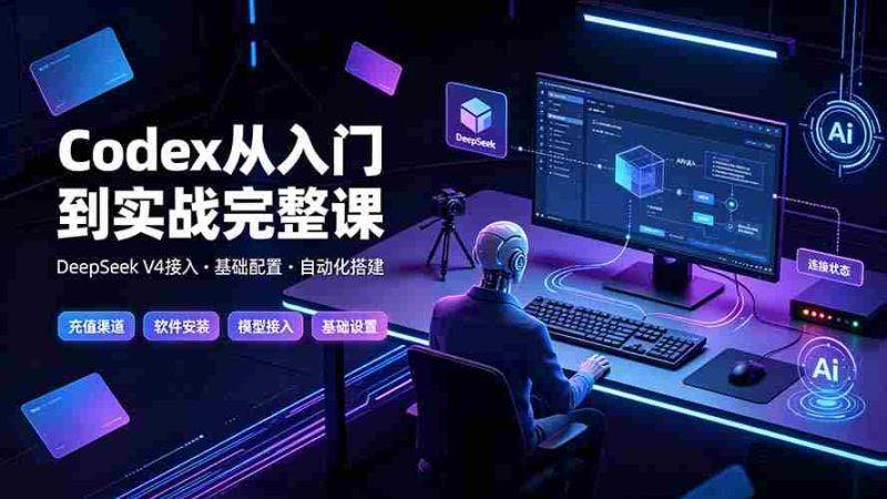 (19257期)Codex从入门到实战完整课|充值·安装·接入DeepSeek,记忆·插件·Skill·CLI·MCP全拆解-有道网创