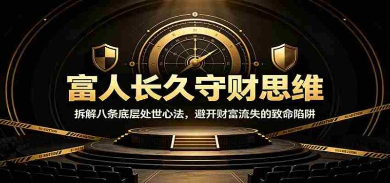 富人长久守财思维:拆解八条底层处世心法,避开财富流失的致命陷阱-有道网创