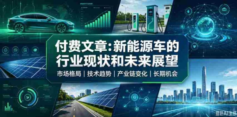 付费文章:新能原车的行业现状和未来展望-有道网创
