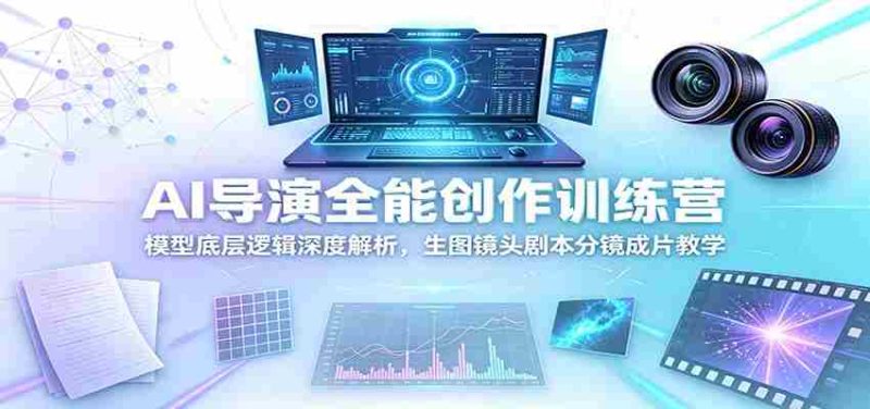 AI导演全能创作训练营:模型底层逻辑深度解析,生图镜头剧本分镜成片教学-有道网创