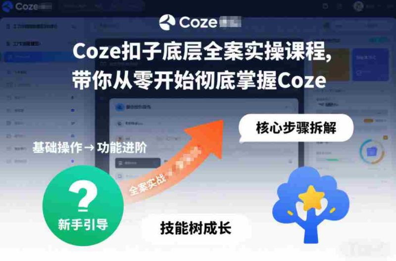 Coze扣子底层全案实操课程,带你从零开始彻底掌握Coze(更新7月)-有道网创