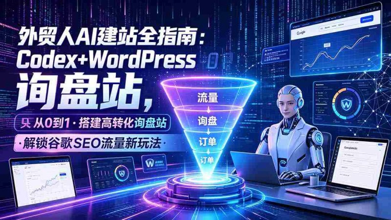 (19439期)外贸人AI建站全指南:Codex+WordPress从0到1·搭建高转化询盘站·解锁谷歌SEO流量新玩法-有道网创
