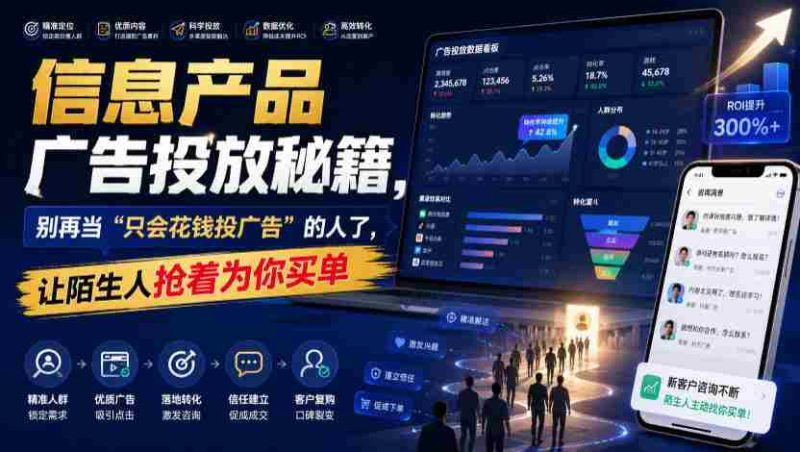 信息产品广告投放秘籍，别再当“只会花钱投广告”的人了，让陌生人抢着为你买单【原创双语字幕】-有道网创