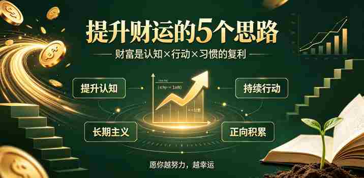付费文章:提升财运的5个思路——财富是认知x行动x习惯的复利,愿你越努力,越幸运-有道网创