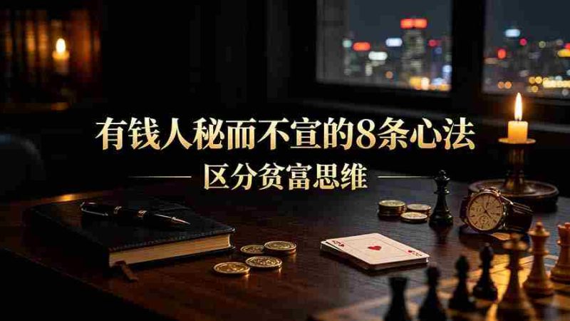 (19413期)付费文章:有钱人秘而不宣的8条心法|区分贫富思维-有道网创