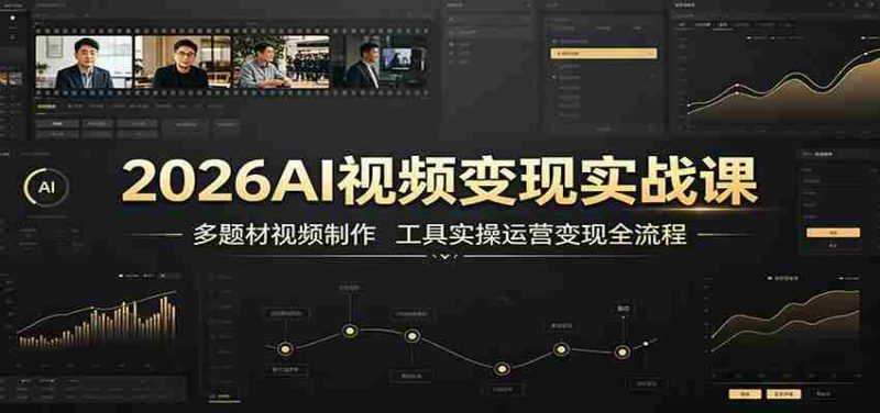 2026AI视频变现实战课:多题材视频制作,工具实操运营变现全流程-有道网创
