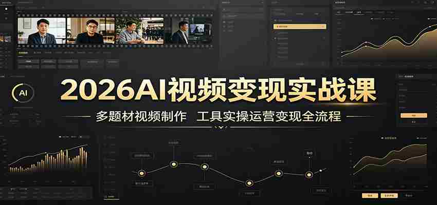 2026AI视频变现实战课：多题材视频制作，工具实操运营变现全流程-有道网创