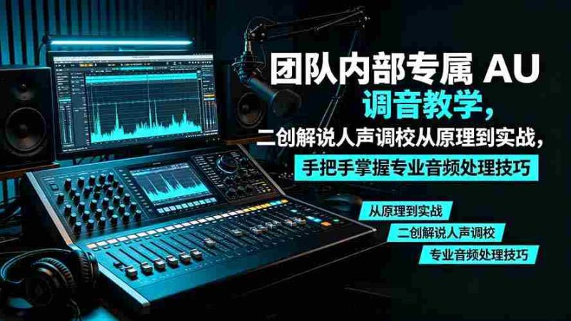 （19517期）某大佬团队内部专属 AU 调音教学，二创解说人声调校从原理到实战，手把手掌握专业音频处理技巧-有道网创