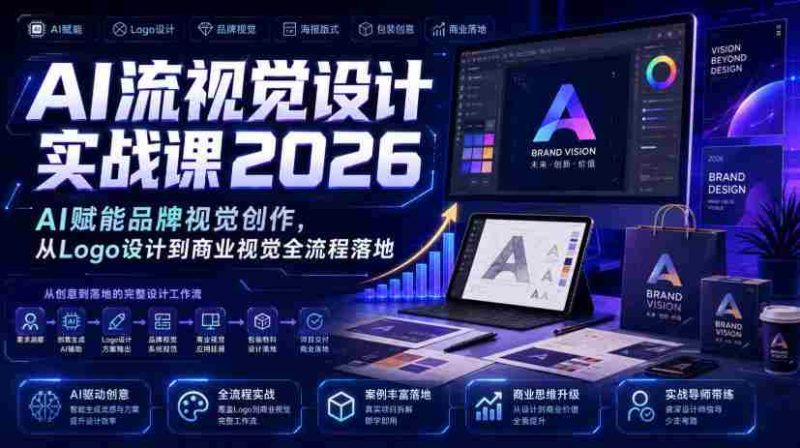 AI流视觉设计实战课2026:AI赋能品牌视觉创作,从Logo设计到商业视觉全流程落地-有道网创