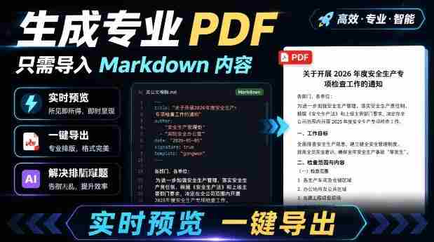 只需导入Markdown内容,实时预览一键导出专业PDF!轻松解决AI生成内容排版问题Presto-有道网创