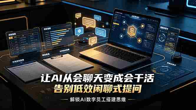 (19130期)让AI从会聊天变成会干活,告别低效闲聊式提问,解锁AI数字员工搭建思维-有道网创
