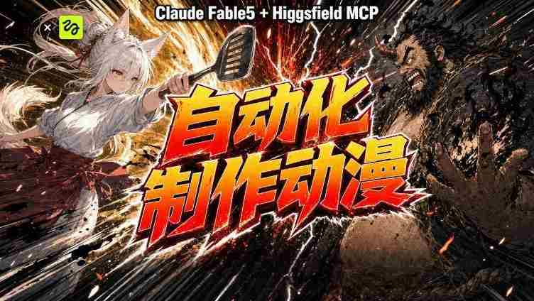 AI自动化动漫制作!Claude Fable 5接入Higgsfield MCP,直接生成完整创意内容-有道网创
