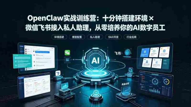 (19287期)OpenClaw实战特训营:十分钟搭建环境×微信飞书接入私人助理,从零培养你的AI数字员工-有道网创