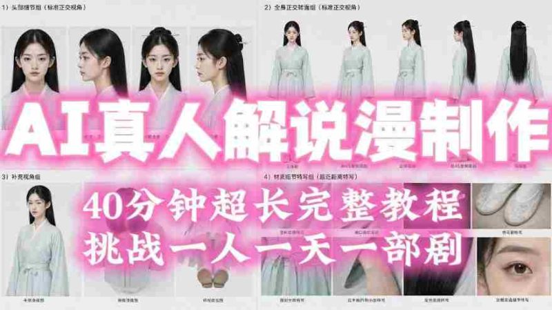 2026年AI真人解说漫剧自动批量化制作教程,40分钟超长完整,自动批量化制作,挑战一人一天一部剧!-有道网创
