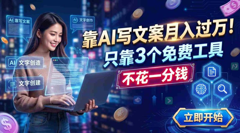 (19266期) 靠AI写文案月入过万,只靠3个免费工具,不花一分钱-有道网创