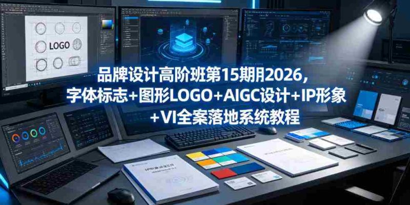 品牌设计高阶班第15期2026,字体标志+图形LOGO+AIGC设计+IP形象+VI全案落地系统教程-有道网创