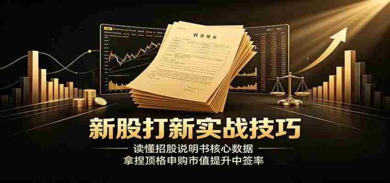 新股打新实战技巧:读懂招股说明书核心数据,拿捏顶格申购市值提升中签率-有道网创