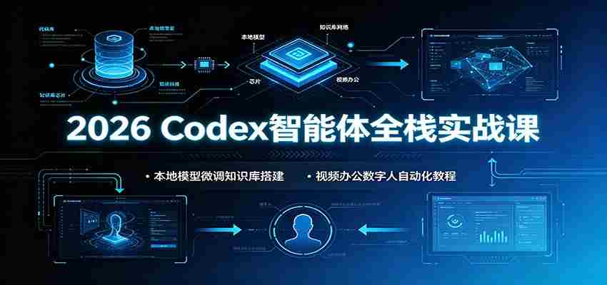 2026 Codex智能体全栈实战课：本地模型微调知识库搭建，视频办公数字人自动化教程-有道网创