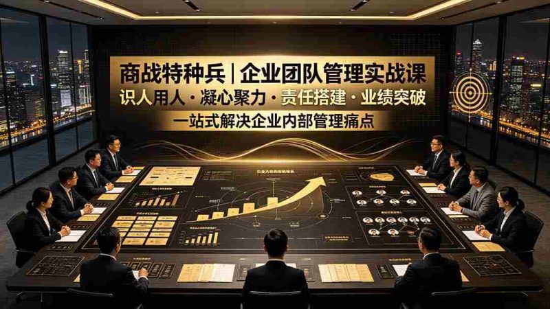 (19534期)商战特种兵|企业团队管理实战课:识人用人|凝心聚力|责任搭建|业绩突破,一站式解决企业内部管理痛点-有道网创