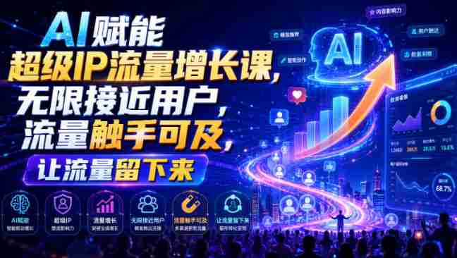 AI赋能超级IP流量增长课,无限接近用户,流量触手可及,让流量留下来-有道网创