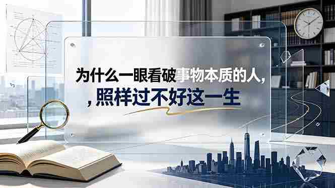 (19165期)付费文章:为什么一眼看破事物本质的人,照样过不好这一生-有道网创
