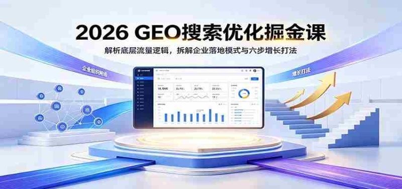 2026 GEO搜索优化掘金课:解析底层流量逻辑,拆解企业落地模式与六步增长打法-有道网创