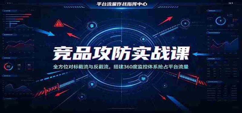 竞品攻防实战课:全方位对标截流与反截流,搭建360度监控体系抢占平台流量-有道网创