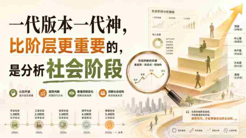付费文章：一代版本一代神，比阶层更重要的，是分析社会阶段-有道网创