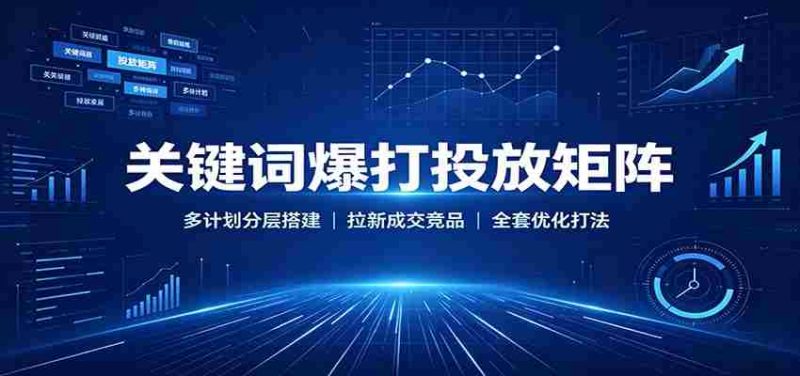 关键词爆打投放矩阵:多计划分层搭建,拉新成交竞品全套优化打法-有道网创
