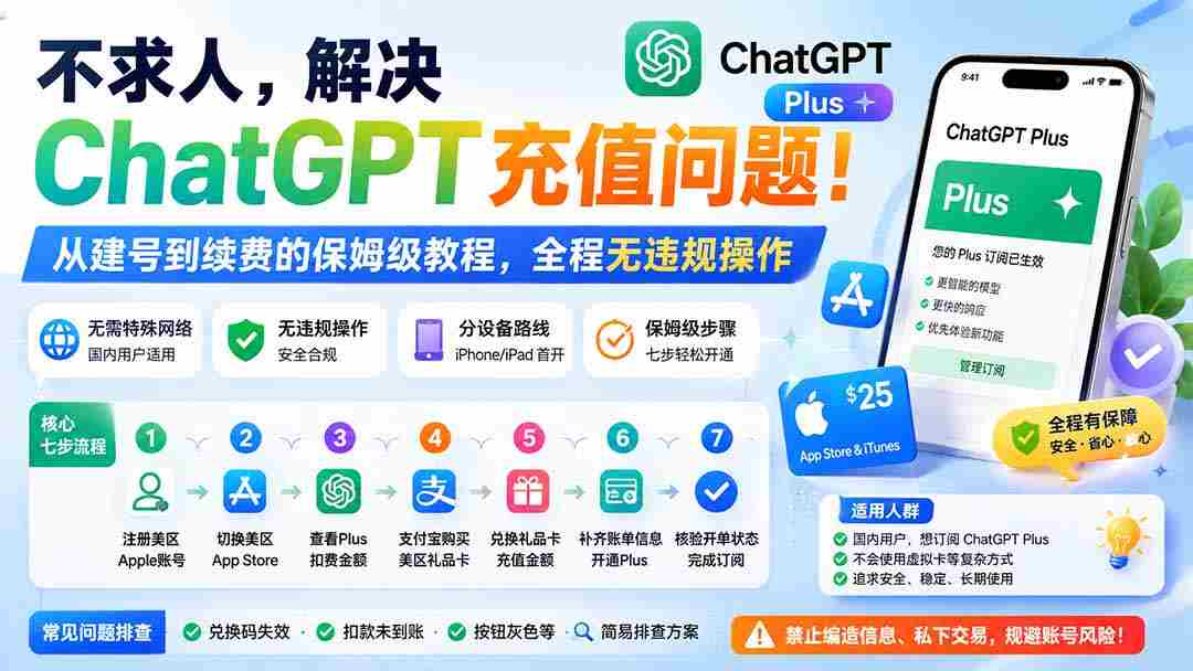 （19898期）不求人，解决ChatGPT充值问题！从建号到续费的保姆级教程，全程无违规操作-有道网创