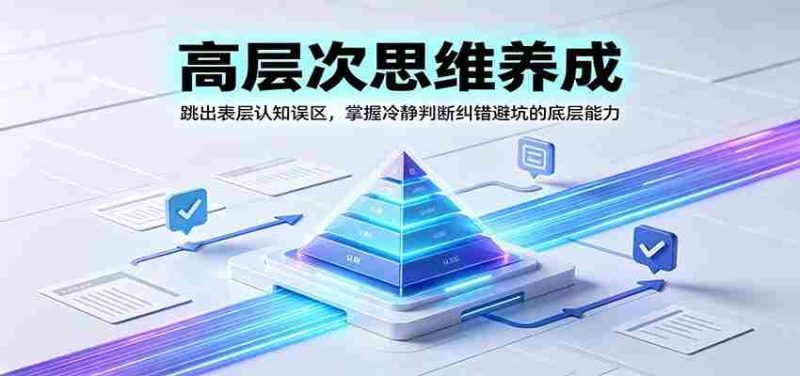 高层次思维养成：跳出表层认知误区，掌握冷静判断纠错避坑的底层能力-有道网创
