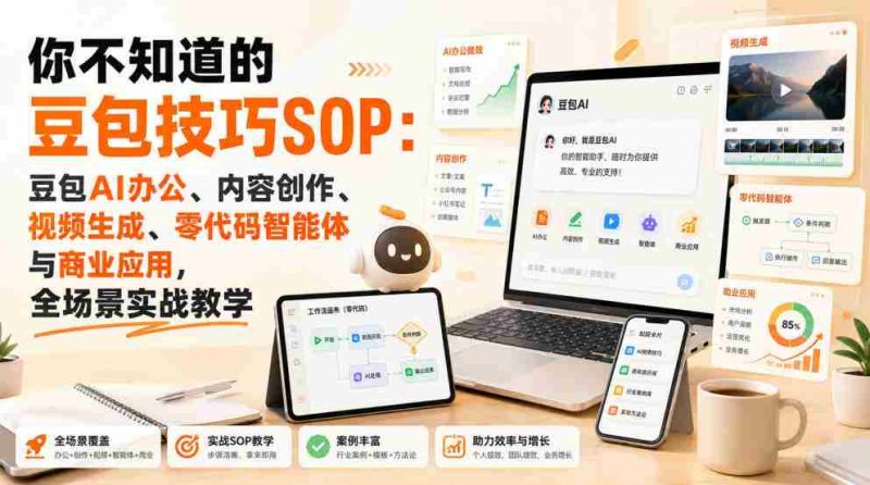 你不知道的豆包技巧SOP:豆包AI办公、内容创作、视频生成、零代码智能体与商业应用,全场景实战教学-有道网创