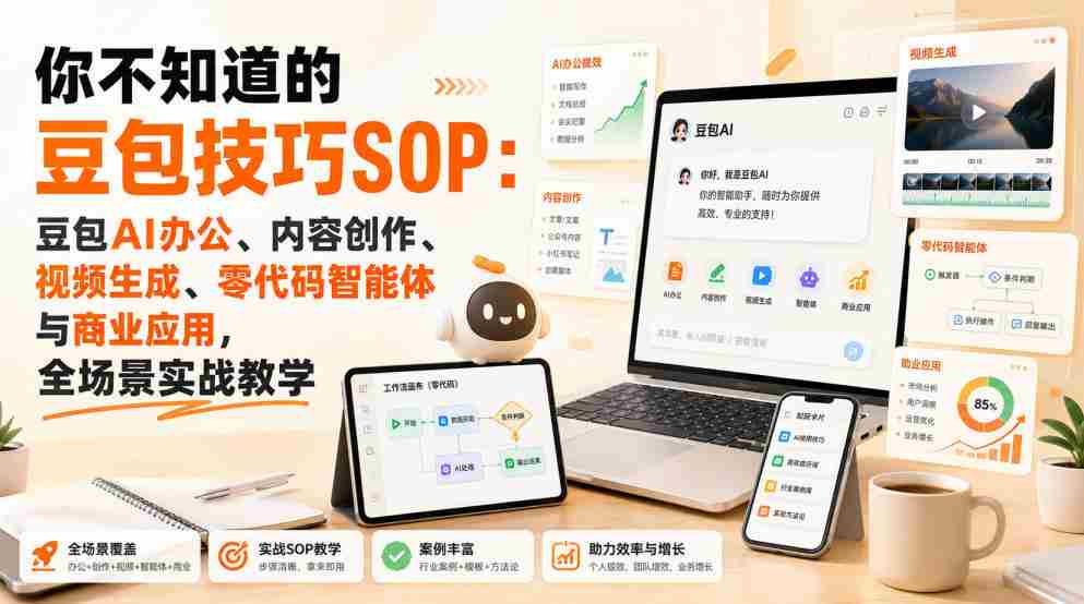 你不知道的豆包技巧SOP：豆包AI办公、内容创作、视频生成、零代码智能体与商业应用，全场景实战教学-有道网创