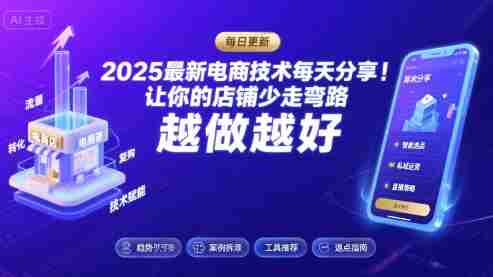 2025-2026最新电商技术每天分享,让你的店铺少走弯路,越做越好(更新26年08月)-有道网创