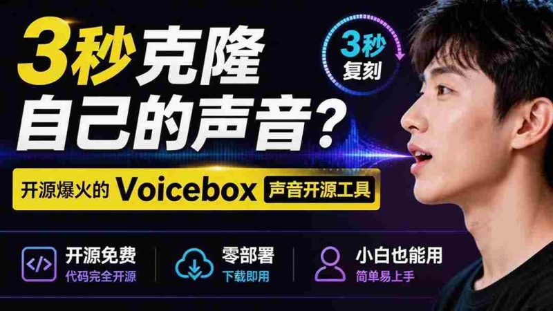 (19620期)3秒克隆自己的声音?开源爆火的 Voicebox 声音开源工具,实测体验超好,零部署小白也能直接用-有道网创