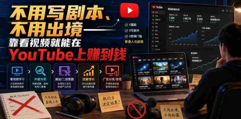 不用写剧本、不用出境——靠看视频就能在YouTube上賺到钱【原创双语字幕】-有道网创