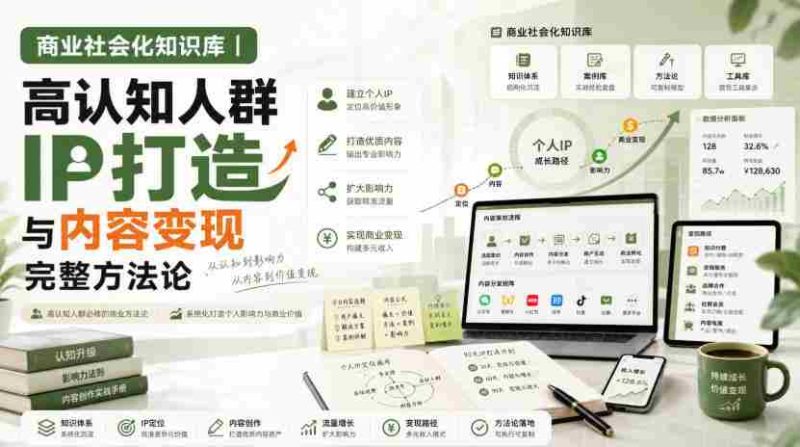 商业社会化知识库|高认知人群IP打造与内容变现完整方法论【文档】-有道网创