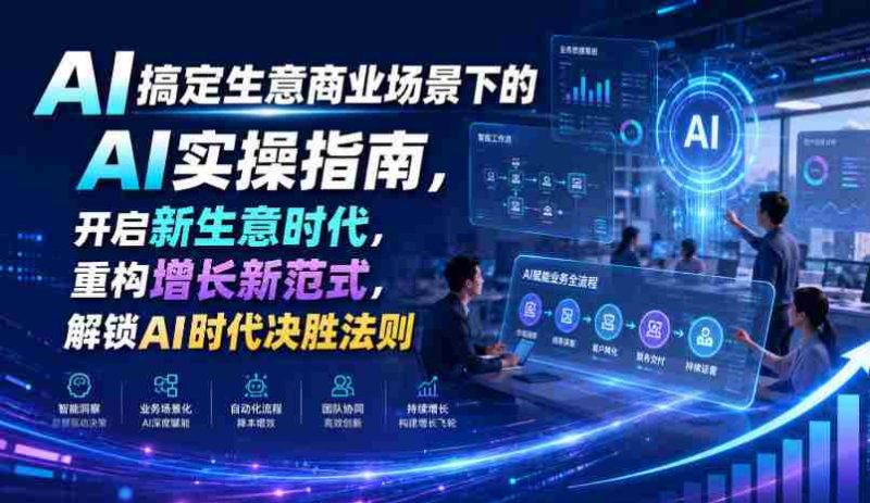 AI搞定生意商业场景下的AI实操指南,开启新生意时代,重构增长新范式,解锁AI时代决胜法则【文档】-有道网创