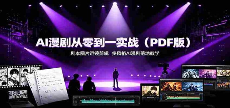 AI漫剧从零到一实战(PDF版):剧本图片运镜剪辑,多风格AI漫剧落地教学-有道网创
